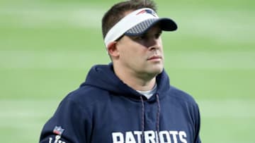 MINNEAPOLIS, MN - FEBRUARY 04: Offensive coordinator Josh McDaniels of the New England Patriots looks on prior to Super Bowl LII against the Philadelphia Eagles at U.S. Bank Stadium on February 4, 2018 in Minneapolis, Minnesota. (Photo by Andy Lyons/Getty Images)