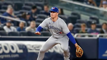 NEW YORK, NEW YORK - APRIL 13: Matt Chapman #26 of the Toronto Blue Jays in action against the New York Yankees at Yankee Stadium on April 13, 2022 in New York City. The Blue Jays defeated the Yankees 6-4. (Photo by Jim McIsaac/Getty Images)