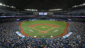 TORONTO, ON - MARCH 29: A general view of the Rogers Centre during the Toronto Blue Jays MLB game against the New York Yankees on Opening Day at Rogers Centre on March 29, 2018 in Toronto, Canada. (Photo by Tom Szczerbowski/Getty Images)
