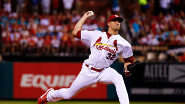 ST. LOUIS, MO - SEPTEMBER 14: Jack Flaherty #32 of the St. Louis Cardinals pitches against the Los Angeles Dodgers in the first inning at Busch Stadium on September 14, 2018 in St. Louis, Missouri. (Photo by Dilip Vishwanat/Getty Images)