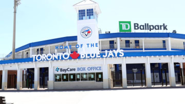Mar 14, 2020; Dunedin, Florida, USA; A general view of TD Ballpark where the spring training game between the Tampa Bay Rays and Toronto Blue Jays has been canceled do to the COVID-19 virus. Mandatory Credit: Kim Klement-USA TODAY Sports