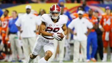 ATLANTA, GA - DECEMBER 03: Minkah Fitzpatrick No. 29 of the Alabama Crimson Tide returns an interception for a touchdown against the Florida Gators in the first quarter during the SEC Championship game at the Georgia Dome on December 3, 2016 in Atlanta, Georgia. (Photo by Kevin C. Cox/Getty Images)