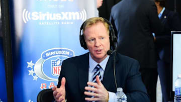 PHILADELPHIA, PA - APRIL 27: Commissioner of the National Football League, Roger Goodell visits SiriusXM NFL Radio during the first round of the 2017 NFL Draft at Philadelphia Museum of Art on April 27, 2017 in Philadelphia, Pennsylvania. (Photo by Lisa Lake/Getty Images for SiriusXM)