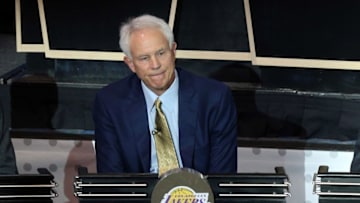 May 17, 2016; New York, NY, USA; Los Angeles Lakers general manager Mitch Cupchak represents his team during the NBA draft lottery at New York Hilton Midtown. The Philadelphia 76ers received the first overall pick in the 2016 draft. Mandatory Credit: Brad Penner-USA TODAY Sports