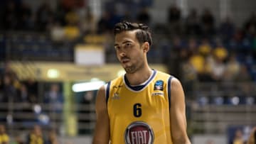 PALA RUFFINI, TURIN, ITALY - 2017/11/15: Sasha Vujacic (Fiat Torino Auxilium) during the Eurocup basketball match: Fiat Torino Auxilium vs Cedevita Zagreb. Torino loses 65-87 at Pala Ruffini in Turin, Italy 15th november 2017. (Photo by Alberto Gandolfo/Pacific Press/LightRocket via Getty Images)