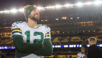 Nov 22, 2015; Minneapolis, MN, USA; Green Bay Packers quarterback Aaron Rodgers (12) looks on following the game against the Minnesota Vikings at TCF Bank Stadium. The Packers defeated the Vikings 30-15. Mandatory Credit: Brace Hemmelgarn-USA TODAY Sports