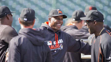 The Marlins need a separate charter plane just for all the hitting knowledge. Mandatory Credit: Neville E. Guard-USA TODAY Sports