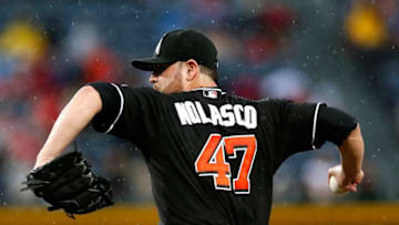 ATLANTA, GA - JULY 03: Ricky Nolasco #47 of the Miami Marlins pitches in the fourth inning to the Atlanta Braves at Turner Field on July 3, 2013 in Atlanta, Georgia. (Photo by Kevin C. Cox/Getty Images)