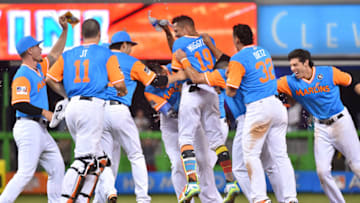 MIAMI, FL - AUGUST 26: Miguel Rojas