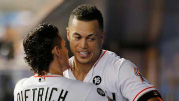 MIAMI, FL - OCTOBER 1: Giancarlo Stanton