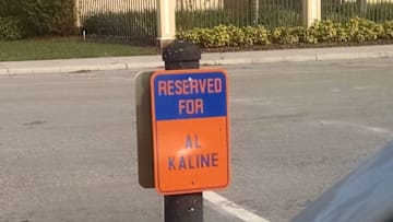 Al Kaline's reserved parking spot in Lakeland, Florida at Joker Marchant Stadium. Photo by Kristen Bentley. Dec. 26, 2015.