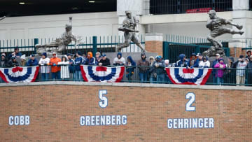 Apr 8, 2016; Detroit, MI, USA; Fans watch from center field walkway during the game between the Detroit Tigers and the New York Yankees at Comerica Park. Mandatory Credit: Rick Osentoski-USA TODAY Sports
