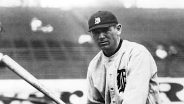 NEW YORK - 1928. Harry Heilmann, outfielder for the Detroit Tigers, poses for a batting portrait while in New York for a series with New York Giants at Yankee Stadium in 1928. (Photo by Mark Rucker/Transcendental Graphics, Getty Images)