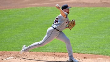 CINCINNATI, OH - JULY 26: Spencer Turnbull #56 of the Detroit Tigers pitches against the Cincinnati Reds at Great American Ball Park on July 26, 2020 in Cincinnati, Ohio. (Photo by Jamie Sabau/Getty Images)