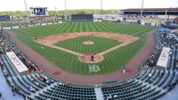 Detroit Tigers play against the Philadelphia Phillies during Grapefruit League action on Sunday, Feb. 28, 2021, at Publix Field at Joker Marchant Stadium in Lakeland, Florida.Joker Marchant Stadium overview, Joker Marchant Stadium general view