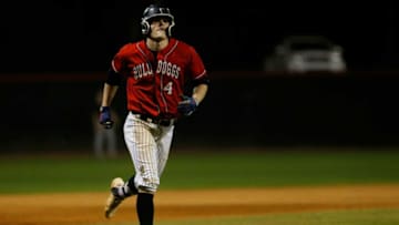 Winder-Barrow's Brady House (4) trots toward home plate fter hitting a home run during a game against Lanier on Tuesday, March 23, 2021. Winder-Barrow won 9-5. (Photo/Joshua L. Jones, Athens Banner-Herald)News Joshua L Jones