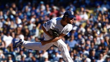 LOS ANGELES, CA - OCTOBER 17: Clayton Kershaw #22 of the Los Angeles Dodgers delivers a pitch in the fourth inning against the Milwaukee Brewers in Game Five of the National League Championship Series at Dodger Stadium on October 17, 2018 in Los Angeles, California. (Photo by Kevork Djansezian/Getty Images)