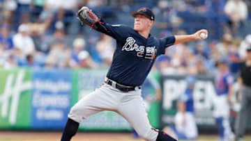 PORT ST. LUCIE, FLORIDA - FEBRUARY 23: Kolby Allard #36 of the Atlanta Braves delivers a pitch in the fourth inning against the New York Mets during the Grapefruit League spring training game at First Data Field on February 23, 2019 in Port St. Lucie, Florida. (Photo by Michael Reaves/Getty Images)