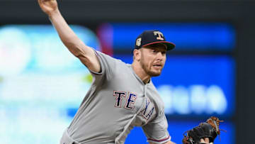 MINNEAPOLIS, MN - JULY 05: Adrian Sampson #52 of the Texas Rangers delivers a pitch against the Minnesota Twins during the first inning of the game at Target Field on July 5, 2019 in Minneapolis, Minnesota. (Photo by Hannah Foslien/Getty Images)