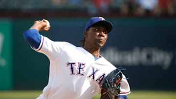 ARLINGTON, TX - AUGUST 4: Rafael Montero #48 of the Texas Rangers throws against the Detroit Tigers during the ninth inning at Globe Life Park in Arlington on August 4, 2019 in Arlington, Texas. The Rangers won 9-4. (Photo by Ron Jenkins/Getty Images)