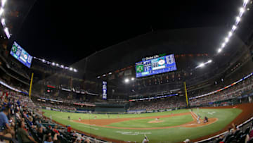 ARLINGTON, TX - MAY 7: A general view of Globe Life Field during the seventh inning of game between the Seattle Mariners and the Texas Rangers on May 7, 2021 in Arlington, Texas. (Photo by Ron Jenkins/Getty Images)