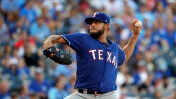 KANSAS CITY, MO - JULY 14: Starting pitcher Martin Perez (Photo by Jamie Squire/Getty Images)