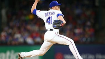 ARLINGTON, TX - MAY 04: Jake Diekman #41 of the Texas Rangers throws in the eight inning against the Boston Red Sox at Globe Life Park in Arlington on May 4, 2018 in Arlington, Texas. (Photo by Rick Yeatts/Getty Images)