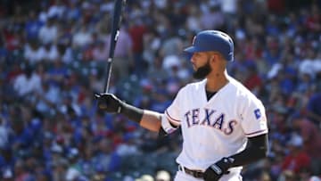 ARLINGTON, TX - MAY 6: Nomar Mazara #30 of the Texas Rangers prepare to bat against the Boston Red Sox during the eighth inning at Globe Life Park in Arlington on May 6, 2018 in Arlington, Texas. The Red Sox won 6-1. (Photo by Ron Jenkins/Getty Images)