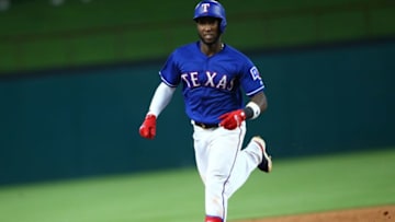 ARLINGTON, TX - JUNE 05: Jurickson Profar #19 of the Texas Rangers runs the bases after hitting a hits a solo home run in the sixth inning against the Oakland Athletics at Globe Life Park in Arlington on June 5, 2018 in Arlington, Texas. (Photo by Rick Yeatts/Getty Images)