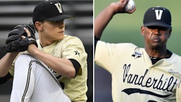 Vanderbilt's Jack Leiter, left, and Kumar Rocker could be the first two pitchers selected in the 2021 MLB Draft.Leiter Rocker