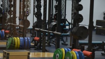 The Miami Dolphins weight room from about six years ago - image by Brian Miller