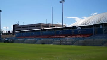 The Miami Dolphins practice field is ready for training camp - image by Brian Miller
