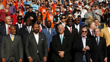 SANTA CLARA, CA - FEBRUARY 07: Past Super Bowl MVPs look on during Super Bowl 50 between the Denver Broncos and the Carolina Panthers at Levi's Stadium on February 7, 2016 in Santa Clara, California. (Photo by Ezra Shaw/Getty Images)