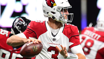 ATLANTA, GA - DECEMBER 16: Josh Rosen #3 of the Arizona Cardinals passes against the Atlanta Falcons at Mercedes-Benz Stadium on December 16, 2018 in Atlanta, Georgia. (Photo by Scott Cunningham/Getty Images)