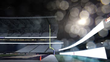 SEATTLE, WASHINGTON - SEPTEMBER 07: Lightning hits during a weather delay in a game between the Washington Huskies and California Golden Bears at Husky Stadium on September 07, 2019 in Seattle, Washington. (Photo by Abbie Parr/Getty Images)