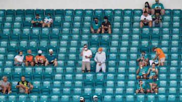 Fans social distance at Hard Rock Stadium in Miami Gardens, October 4, 2020. [ALLEN EYESTONE/The Palm Beach Post]