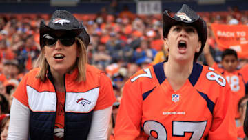 DENVER, CO - NOVEMBER 15: Fans support the Denver Broncos as they face the Kansas City Chiefs at Sports Authority Field at Mile High on November 15, 2015 in Denver, Colorado. The Chiefs defeated the Broncos 29-13. (Photo by Doug Pensinger/Getty Images)