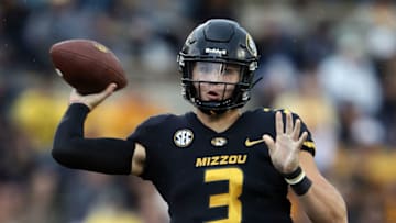 COLUMBIA, MO - SEPTEMBER 08: Quarterback Drew Lock #3 of the Missouri Tigers passes during the 1st half of the game against the Wyoming Cowboys at Faurot Field/Memorial Stadium on September 8, 2018 in Columbia, Missouri. (Photo by Jamie Squire/Getty Images)