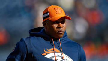 DENVER, CO - NOVEMBER 25: Head coach Vance Joseph of the Denver Broncos walks on the field before a game against the Pittsburgh Steelers at Broncos Stadium at Mile High on November 25, 2018 in Denver, Colorado. (Photo by Dustin Bradford/Getty Images)