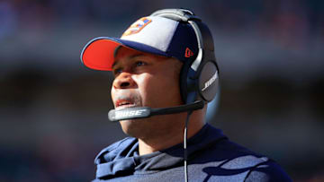 CINCINNATI, OH - DECEMBER 2: Head coach Vance Joseph of the Denver Broncos watches as his players take on the Cincinnati Bengals during the first quarter at Paul Brown Stadium on December 2, 2018 in Cincinnati, Ohio. (Photo by Andy Lyons/Getty Images)