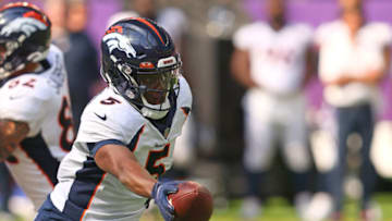 Denver Broncos quarterback Teddy Bridgewater. (Photo by Adam Bettcher/Getty Images)