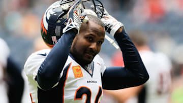 HOUSTON, TX - DECEMBER 22: Champ Bailey #24 of the Denver Broncos waits on the field before the game against the Houston Texans at Reliant Stadium on December 22, 2013 in Houston, Texas. (Photo by Scott Halleran/Getty Images)