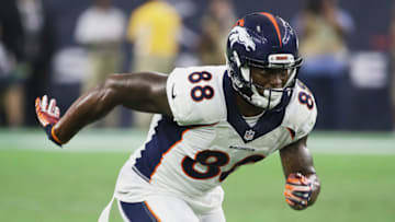HOUSTON, TX - AUGUST 22: Demaryius Thomas #88 of the Denver Broncos in action in the first half of their game against the Houston Texans at NRG Stadium on August 22, 2015 in Houston, Texas. (Photo by Scott Halleran/Getty Images)