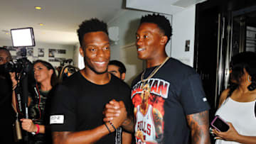 BEVERLY HILLS, CA - JULY 11: Brandon Marshall and Demaryius Thomas attend the GBK Pre-ESPY Event at Luxe On Rodeo Drive on July 11, 2017 in Beverly Hills, California. (Photo by Jerod Harris/Getty Images for GBK Productions)