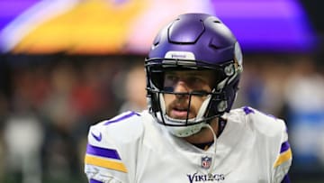 ATLANTA, GA - DECEMBER 03: Case Keenum #7 of the Minnesota Vikings warms up prior to the game against the Atlanta Falcons at Mercedes-Benz Stadium on December 3, 2017 in Atlanta, Georgia. (Photo by Daniel Shirey/Getty Images)