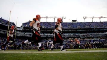 BALTIMORE, MD - DECEMBER 31: Members of the Cincinnati Bengals take the field before the start of their game against the Baltimore Ravens at M&T Bank Stadium on December 31, 2017 in Baltimore, Maryland. (Photo by Rob Carr/Getty Images)