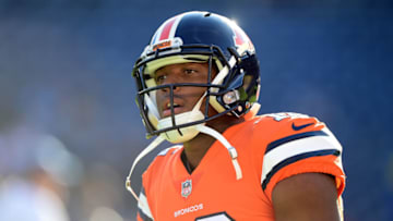 SAN DIEGO, CA - OCTOBER 13: Bennie Fowler #16 of the Denver Broncos warms up before the game against the San Diego Chargers at Qualcomm Stadium on October 13, 2016 in San Diego, California. (Photo by Harry How/Getty Images)