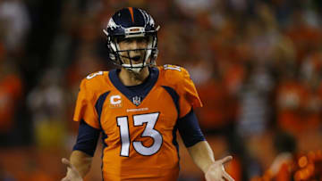DENVER, CO - SEPTEMBER 11: Quarterback Trevor Siemian #13 of the Denver Broncos is introduced to the game against the Los Angeles Chargers at Sports Authority Field at Mile High on September 11, 2017 in Denver, Colorado. (Photo by Justin Edmonds/Getty Images)