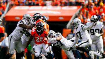 DENVER, CO - OCTOBER 1: Running back Jamaal Charles