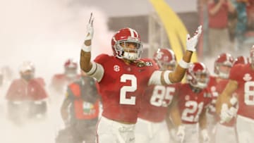MIAMI GARDENS, FLORIDA - JANUARY 11: Patrick Surtain II #2 of the Alabama Crimson Tide takes the field prior to the College Football Playoff National Championship game against the Ohio State Buckeyes at Hard Rock Stadium on January 11, 2021 in Miami Gardens, Florida. (Photo by Kevin C. Cox/Getty Images)